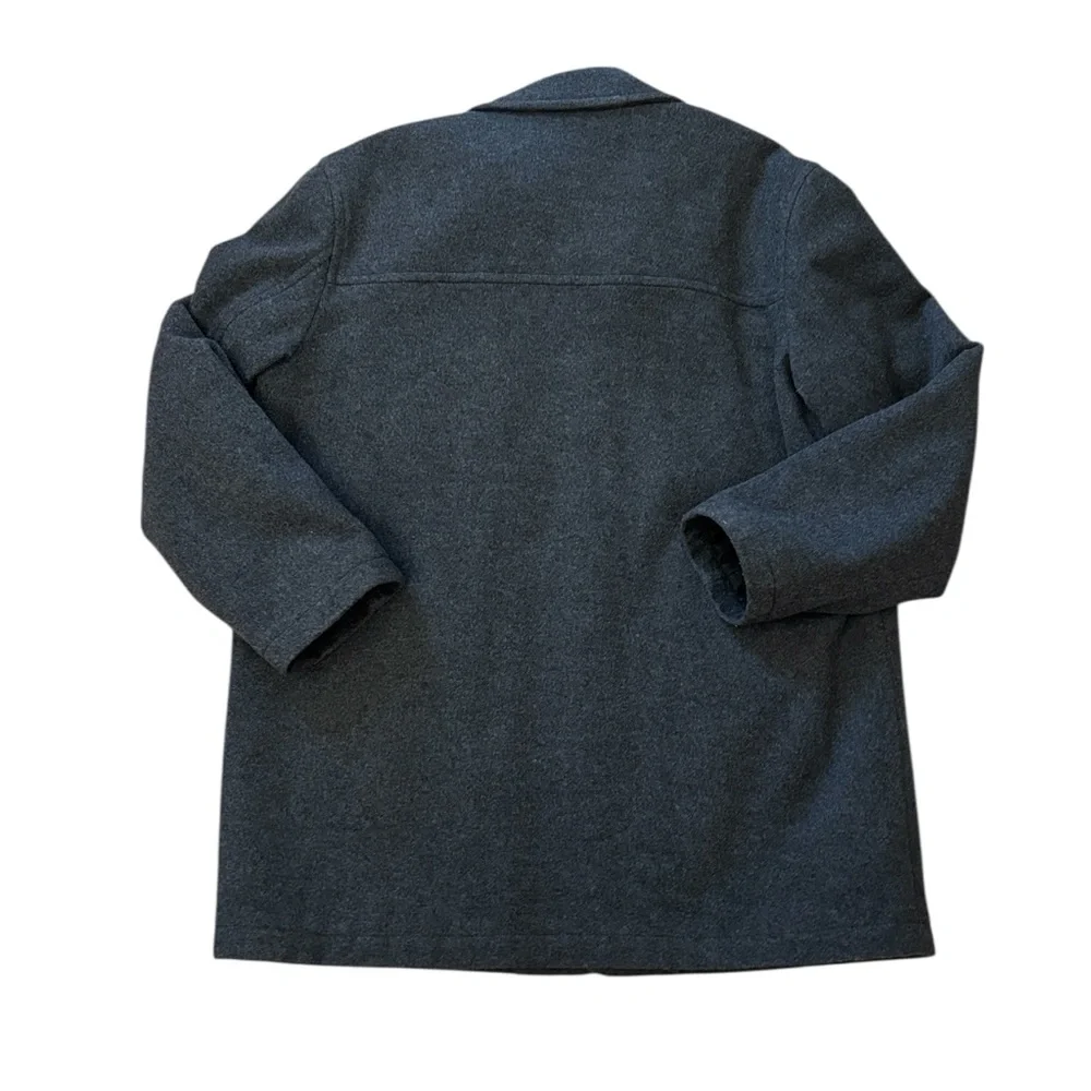 J Crew Vintage Wool Blend Dark Gray Mid‎ Length Winter Coat Men’s Size M